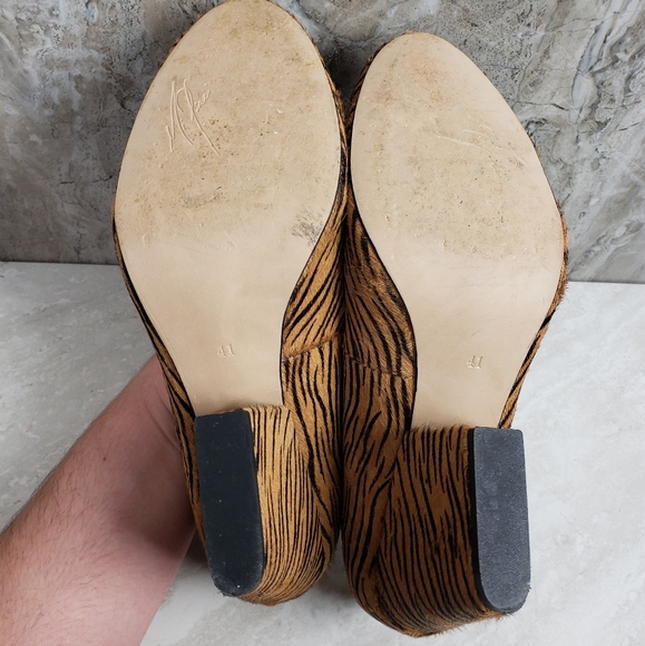 Mi Piaci Tiger Calf Hair Fur Animal Print Heels 41 - Picture 15 of 15